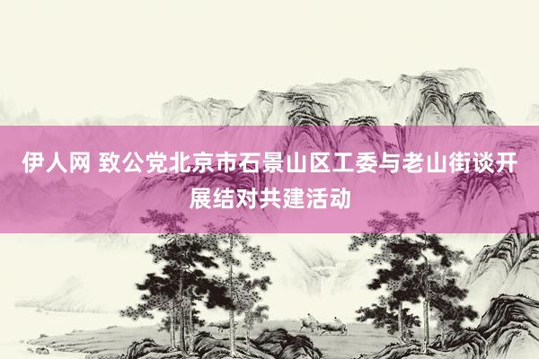 伊人网 致公党北京市石景山区工委与老山街谈开展结对共建活动